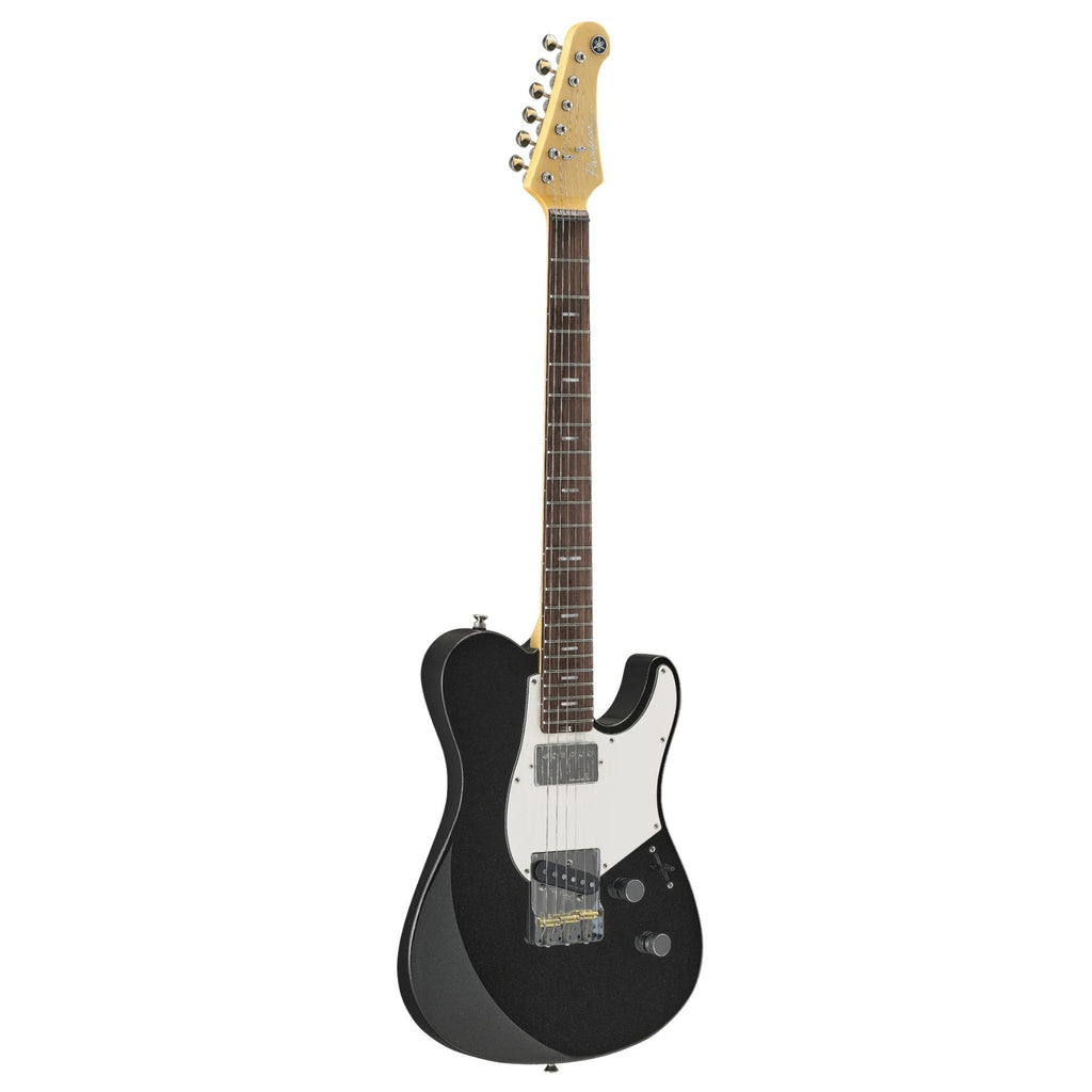 Yamaha Pacifica PACP11SBM electric guitar in black metallic finish, showcasing its sleek body and hardware details.