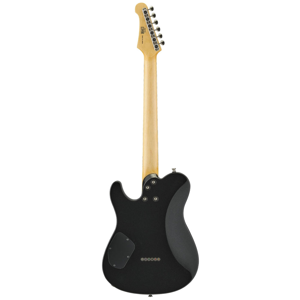 Yamaha Pacifica PACP11SBM electric guitar in black metallic finish, showcasing the sleek body and six-string design.