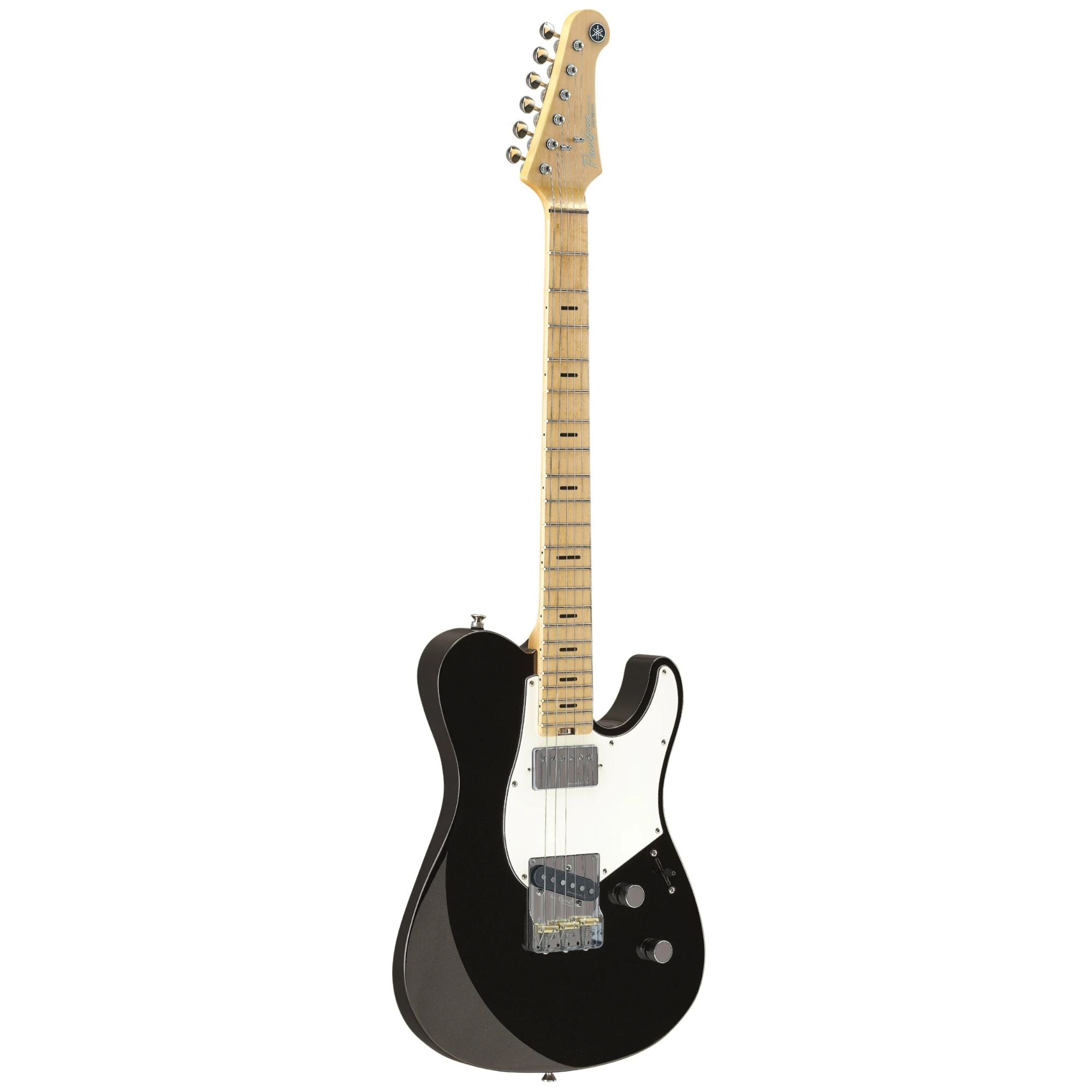 Yamaha Pacifica PACP11SMBM electric guitar in black metallic finish, featuring a sleek body and six strings on a natural wood neck.