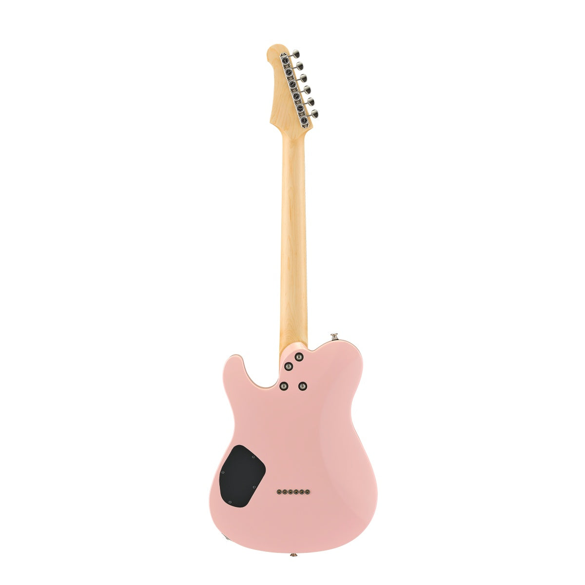 Yamaha Pacifica Standard Plus PACS+11S electric guitar with ash pink finish, showcasing its sleek body and chrome hardware.
