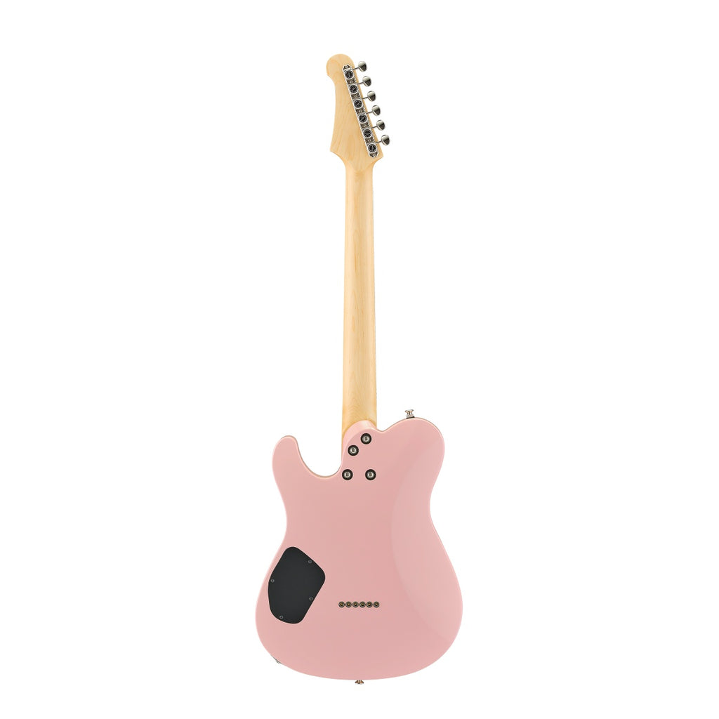 Yamaha Pacifica Standard Plus PACS+11SM electric guitar in ash pink with a sleek body and six strings, showcasing its stylish design.