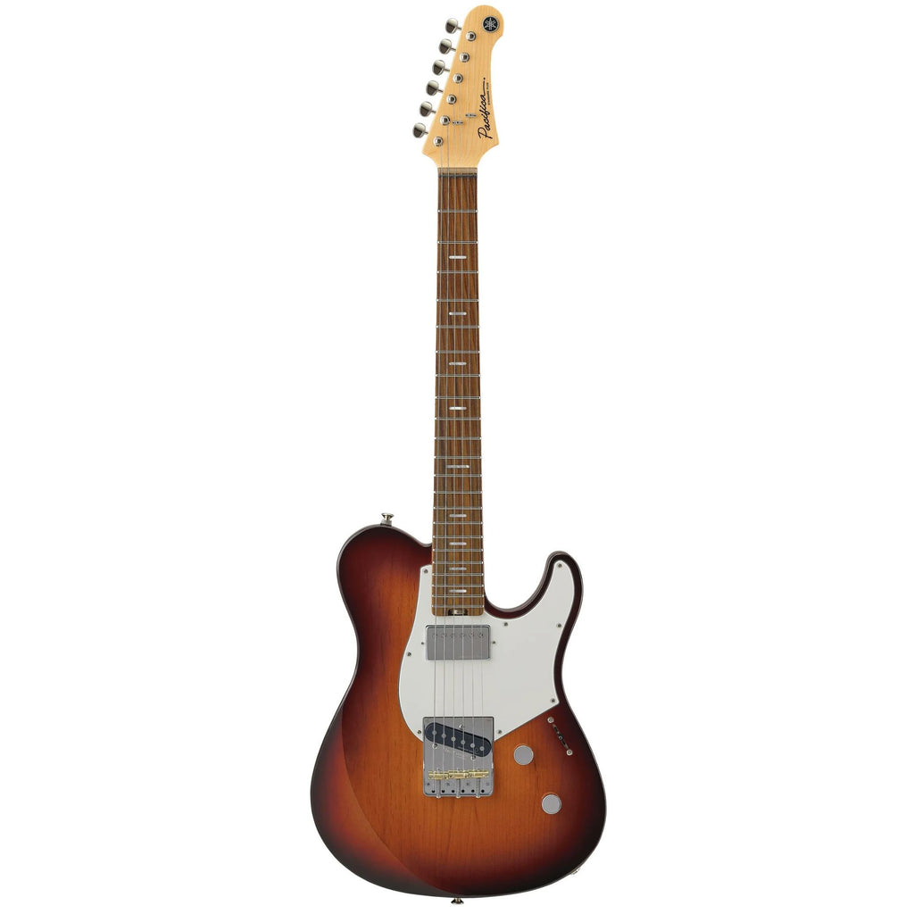 Yamaha Pacifica Standard Plus PACS+11S electric guitar in Desert Burst finish, displaying a solid body and chrome hardware.