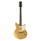 Yamaha Revstar Chris Buck Signature electric guitar in Honey Gold with chrome hardware and dual humbucking pickups.