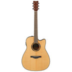 Yamaha TAG1CNT C Transacoustic acoustic guitar in natural gloss finish, showcasing the wooden body and detailed craftsmanship.