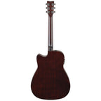 Yamaha TAG1CNT C Transacoustic Guitar in natural gloss finish, showcasing the body and strings of this acoustic guitar.