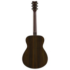 Yamaha FS7 R acoustic guitar in natural finish, showcasing its body, neck, and strings on a stand.
