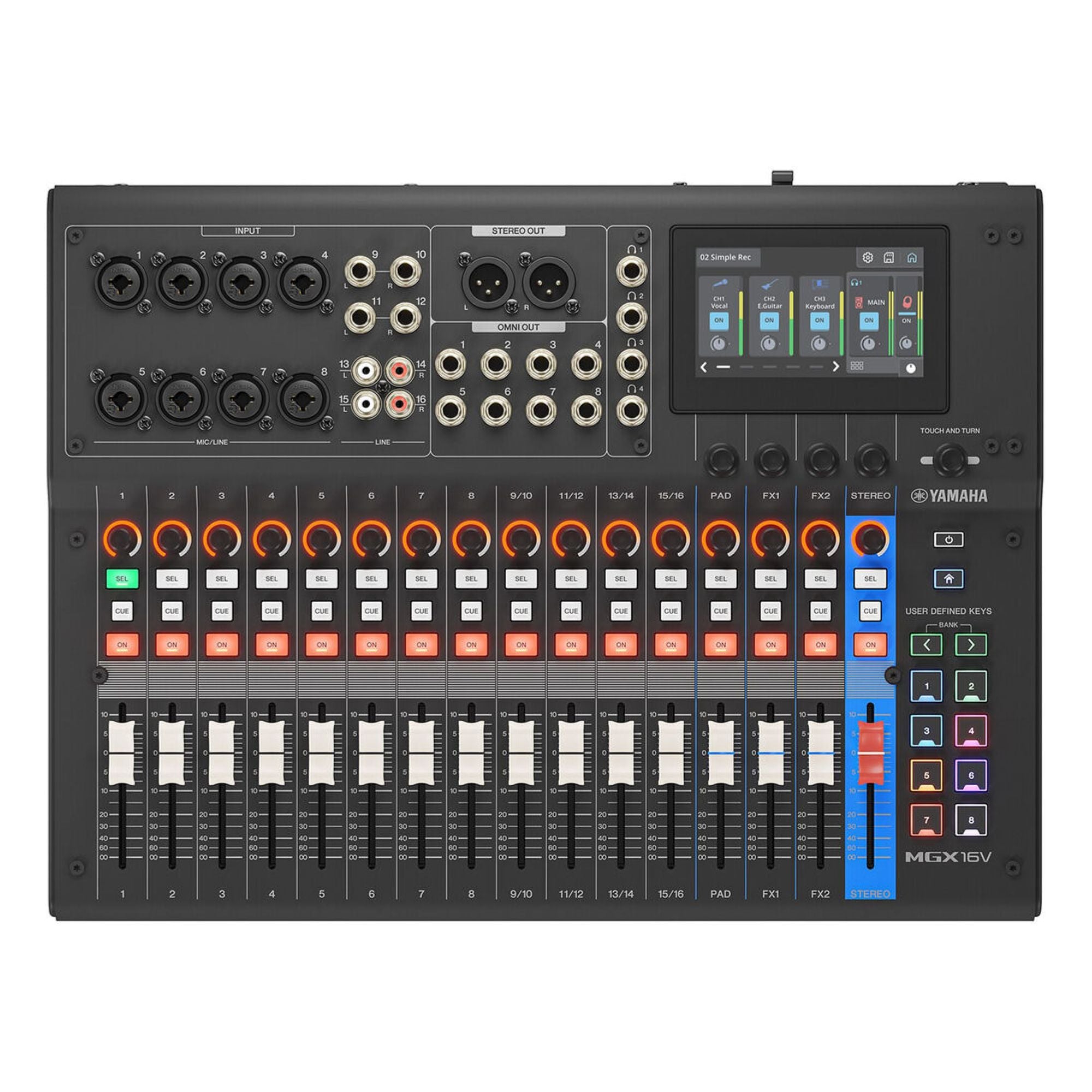 Yamaha MGX16V Digital Mixing Console With Video Interface – Black