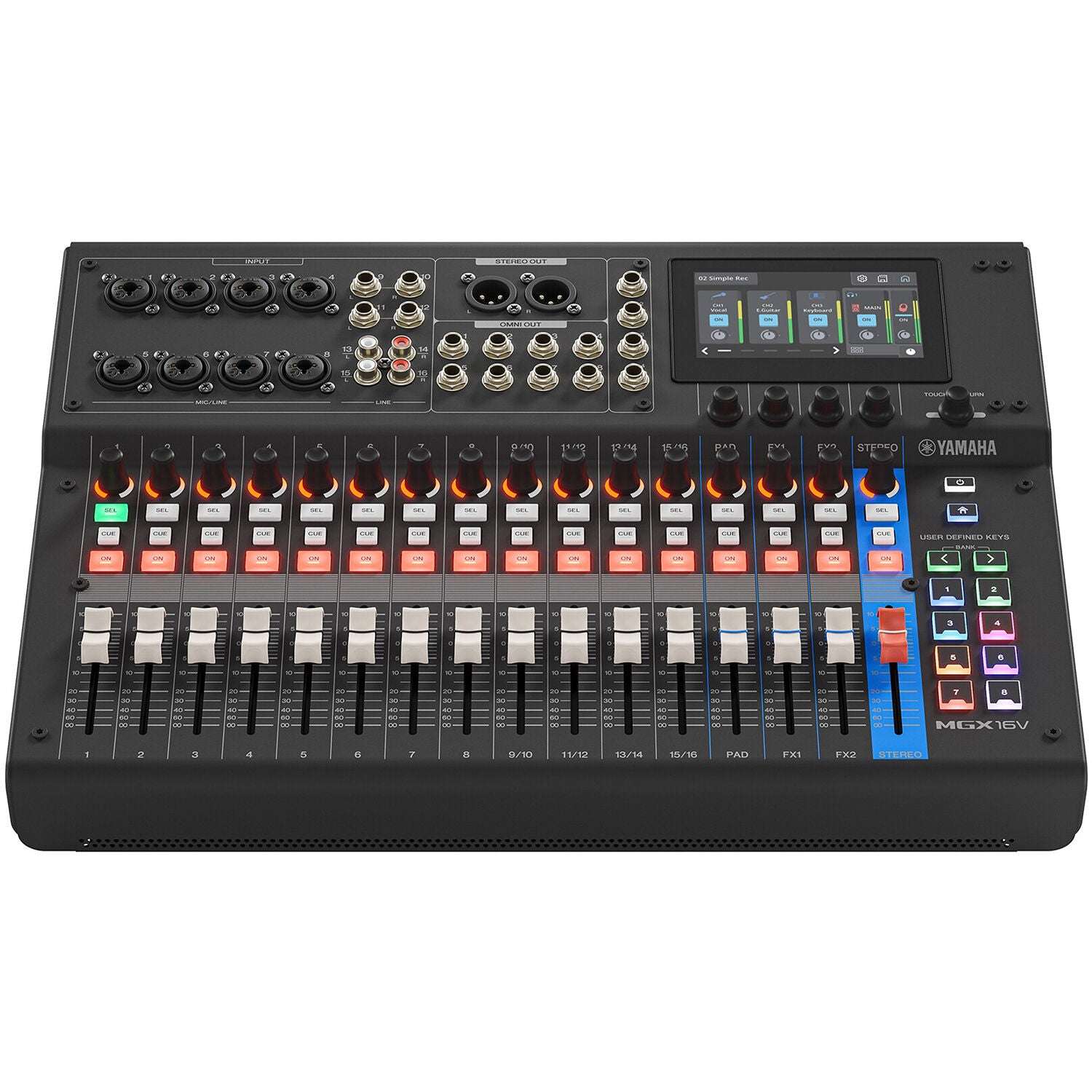 Yamaha MGX16V Digital Mixing Console With Video Interface – Black
