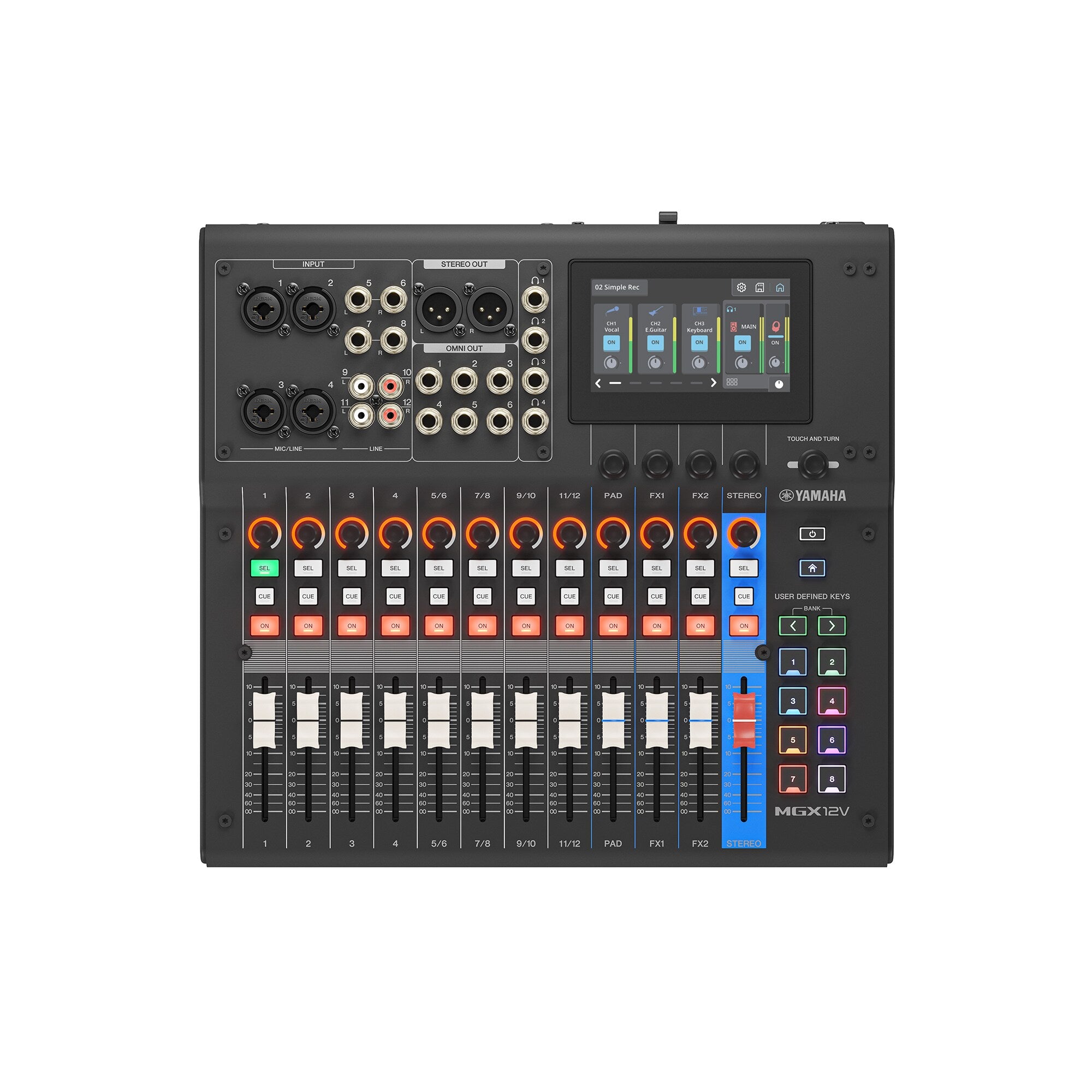 Yamaha MGX12V Digital Mixing Console With Video Interface - Black