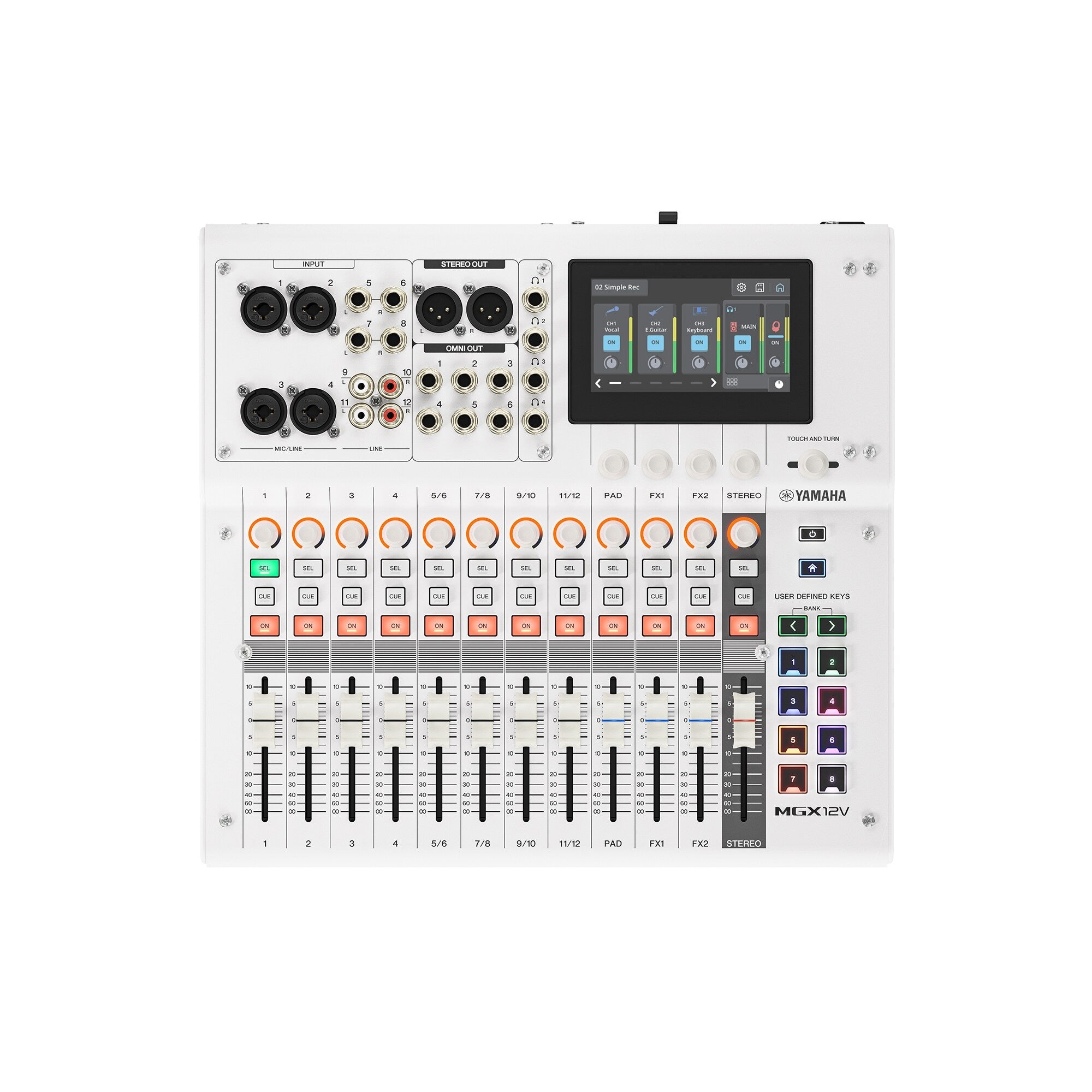 Yamaha MGX12V Digital Mixing Console With Video Interface – White