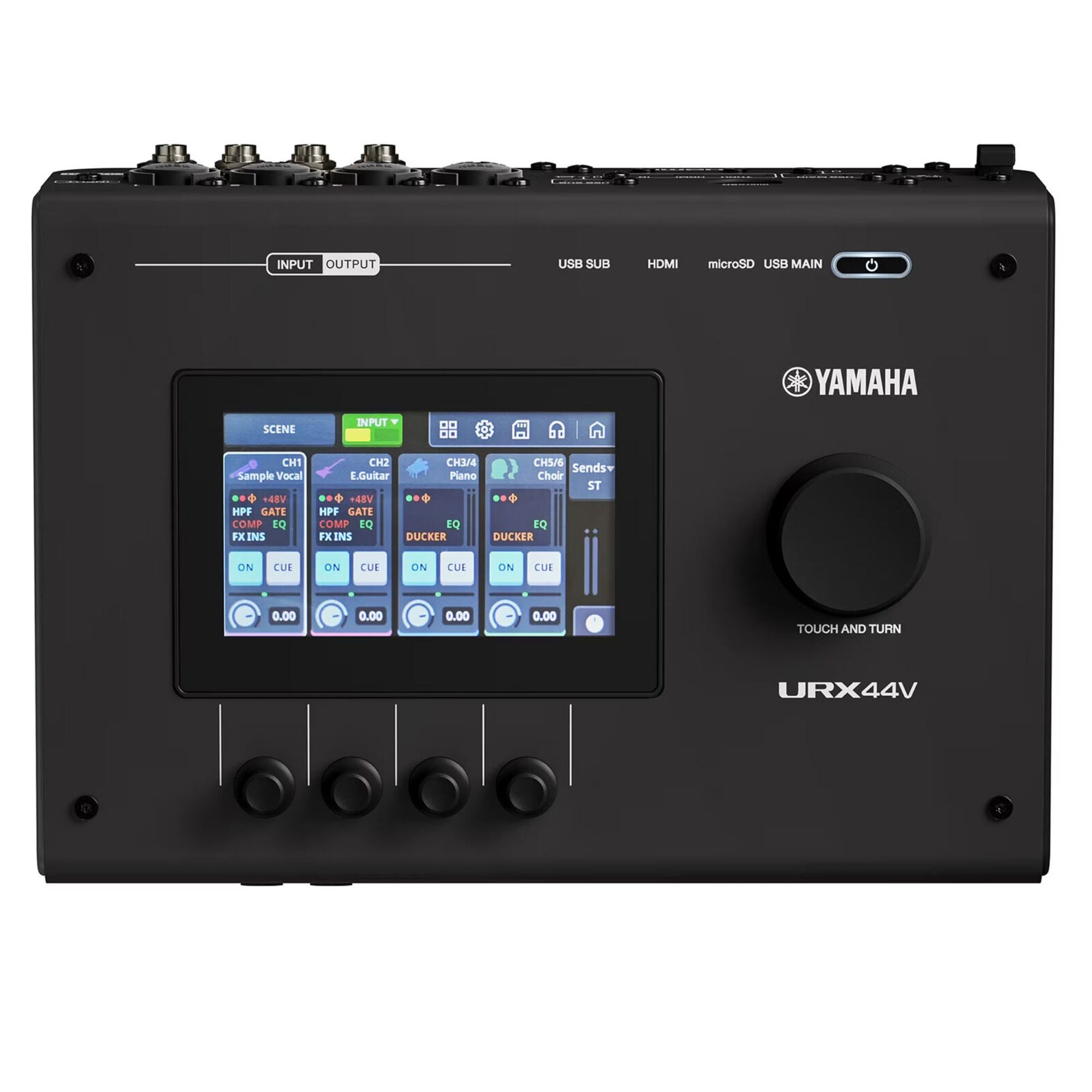 Yamaha URX44V Audio Interface / Mixerface With Video Interface – Black