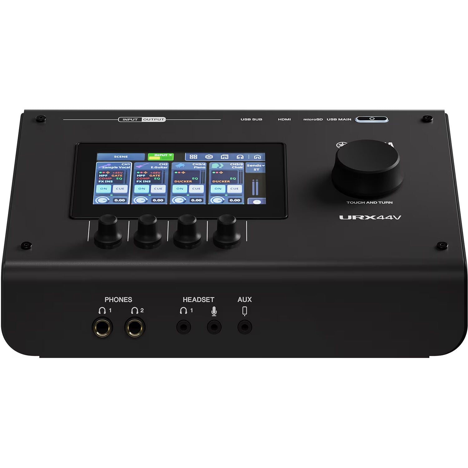 Yamaha URX44V Audio Interface / Mixerface With Video Interface – Black