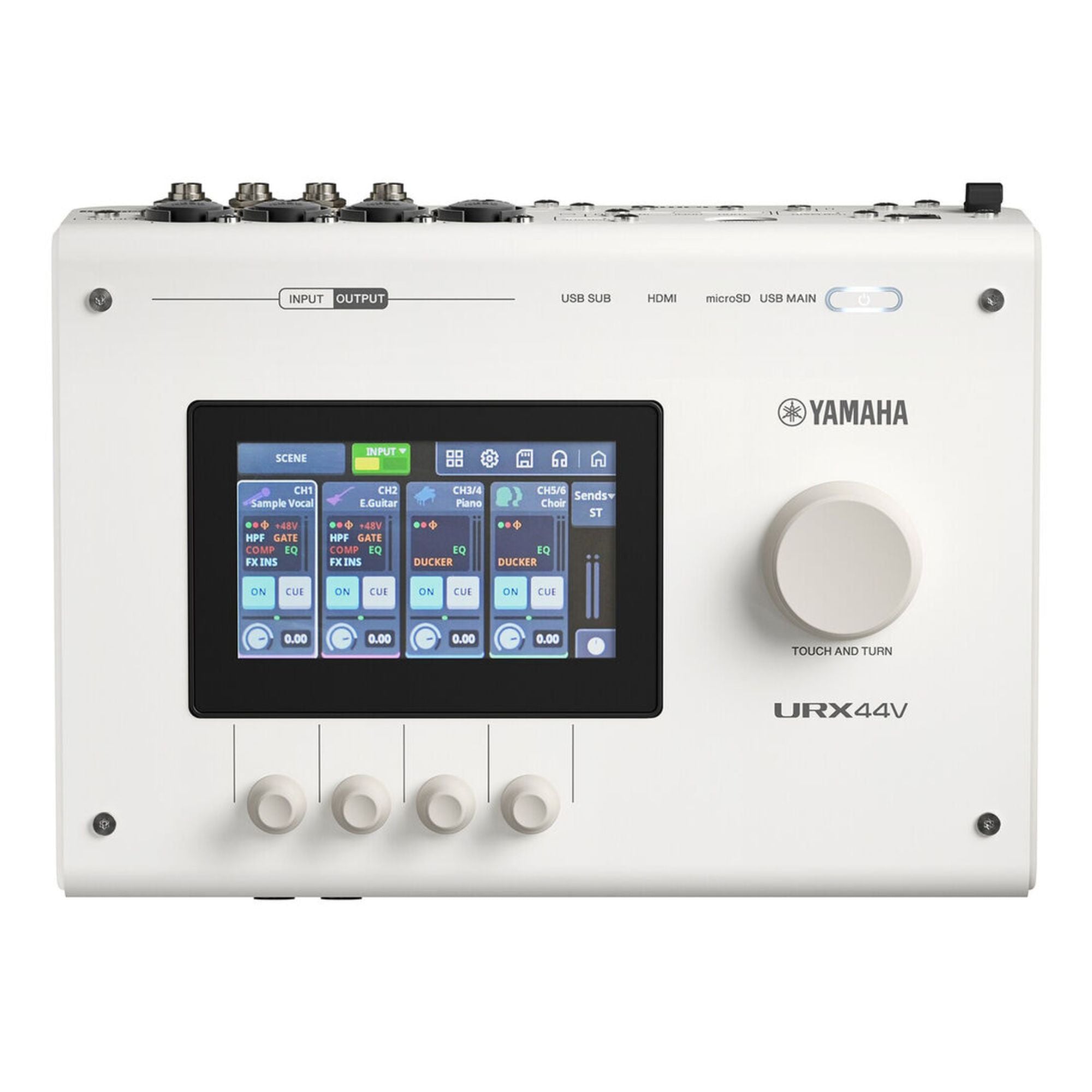 Yamaha URX44V Audio Interface / Mixerface With Video Interface – White