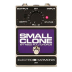 Electro-Harmonix Small Clone guitar effects pedal with controls and footswitch, compact effects pedal for guitar tone modulation