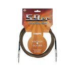 Klotz 59'er Vintage Guitar Cable 4.5m Tweed/Gold Tip - Straight