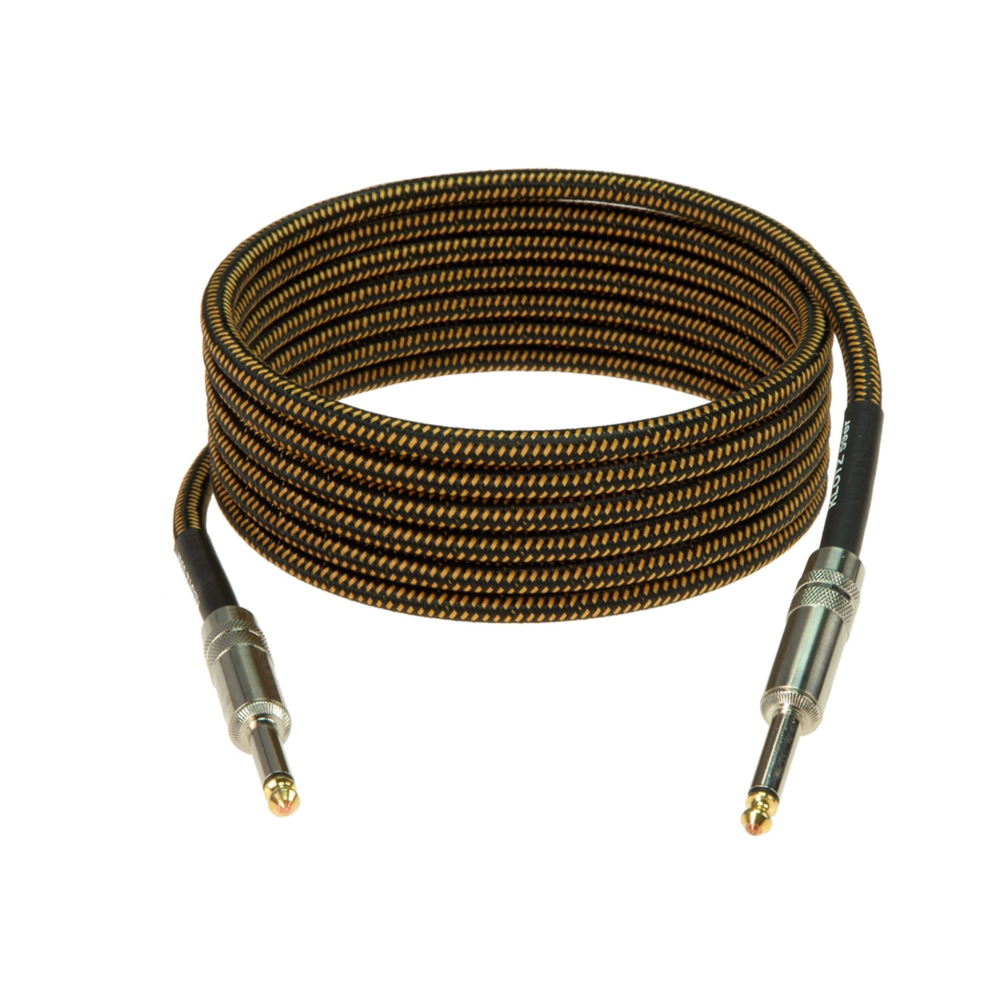 Klotz 59'er Vintage Guitar Cable 3m Tweed/Gold Tip - Straight