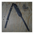 Colonial Leather Vintage Style Padded and Upholstery Backed Guitar Strap - Black and Black