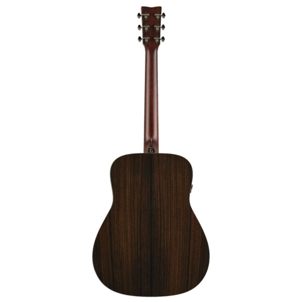 Yamaha FG7 RX acoustic guitar in natural finish, showcasing its wooden body, neck, and strings on a plain background.