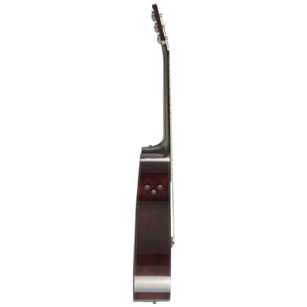Yamaha TAG1ENT Element Transacoustic acoustic guitar in natural gloss with a polished wood finish and steel strings.
