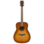 Yamaha TAG1ESB Transacoustic acoustic guitar in Sand Burst gloss finish, showcasing its body and detailed craftsmanship.