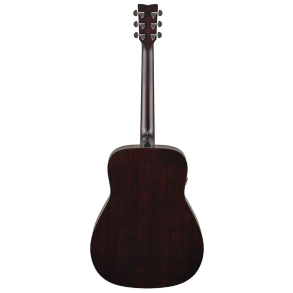 Yamaha TAG1ESB Transacoustic acoustic guitar in Sand Burst Gloss with a cutaway body and spruce top, showing the front view.
