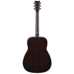 Yamaha TAG1ETB Transacoustic acoustic guitar with translucent black glossy finish, showing its body, fretboard, and strings.