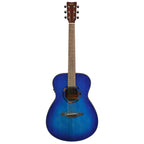 Yamaha TAS1EUM Transacoustic acoustic guitar in Ultra Marine Gloss with a glossy finish and natural wood grain visible.