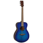 Yamaha TAS1EUM Transacoustic acoustic guitar with Ultra Marine Gloss finish, featuring a natural wood body and detailed fretboard.