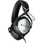 Roland VMH-D1 V-Drums headphones by V-MODA, black over-ear headphones with adjustable headband and padded ear cups.