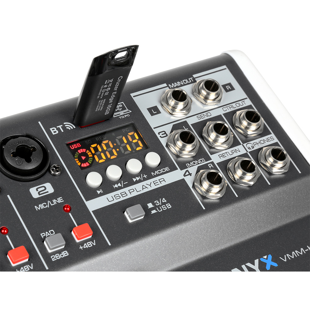 Vonyx VMM-K402 4-Channel PA Mixer with DSP