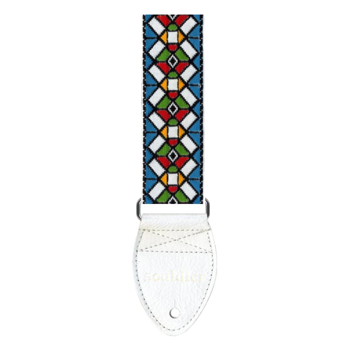 Souldier USA Guitar Strap 2in - Stained Glass Blue