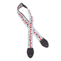 Souldier USA Guitar Strap 2in - Lovebirds RD/BK Birds CH Vine on GY Background
