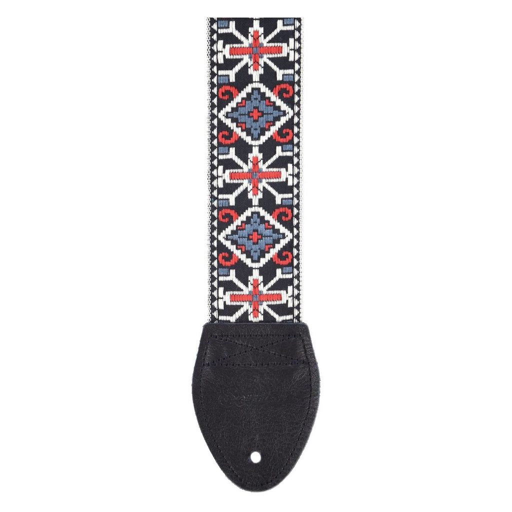 Souldier USA Guitar Strap 2in - San Quentin Cash LB/WH/RD on BK Background