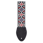 Souldier USA Guitar Strap 2in - San Quentin Cash LB/WH/RD on BK Background