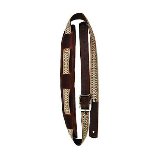 Souldier USA Guitar Strap 1in - Saddle Laredo Tundra BR/NM/LB/WH on Nat