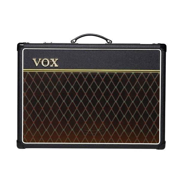 Vox AC15C1X Custom guitar amplifier combo with vintage-style control panel and speaker grille, ideal for electric guitar players