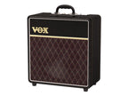 Vox AC4C1-12 guitar amplifier combo with vintage-style control panel and speaker grille, compact and lightweight for portable use.