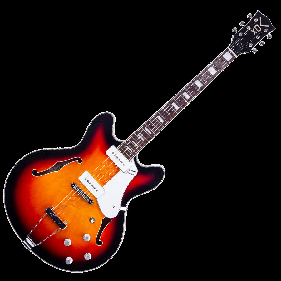 Vox Bobcat V90 Semi-Hollow Electric Guitar in Sunburst
