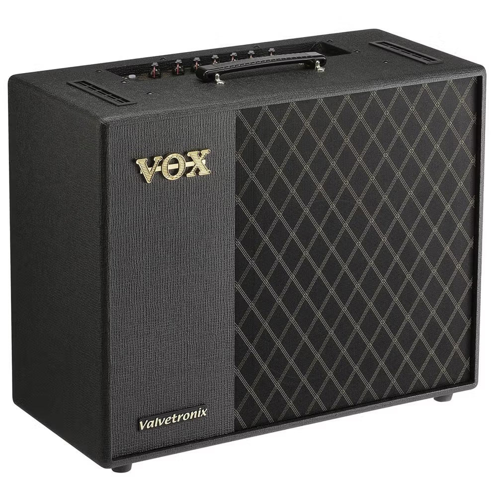 Vox VT100X Valvetronix hybrid guitar amplifier combo with 1x12 inch speaker and valve preamp, 100W power output.