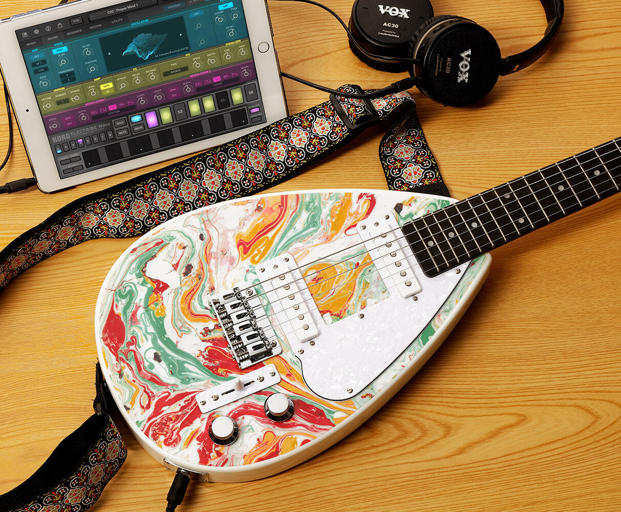 Vox MK3-MINI-MB Teardrop Electric Guitar in Marble