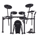 Roland VQD106S V-Drums Quiet Electronic Drum Kit with TD07 module, featuring mesh drum pads and compact design for quiet practice.