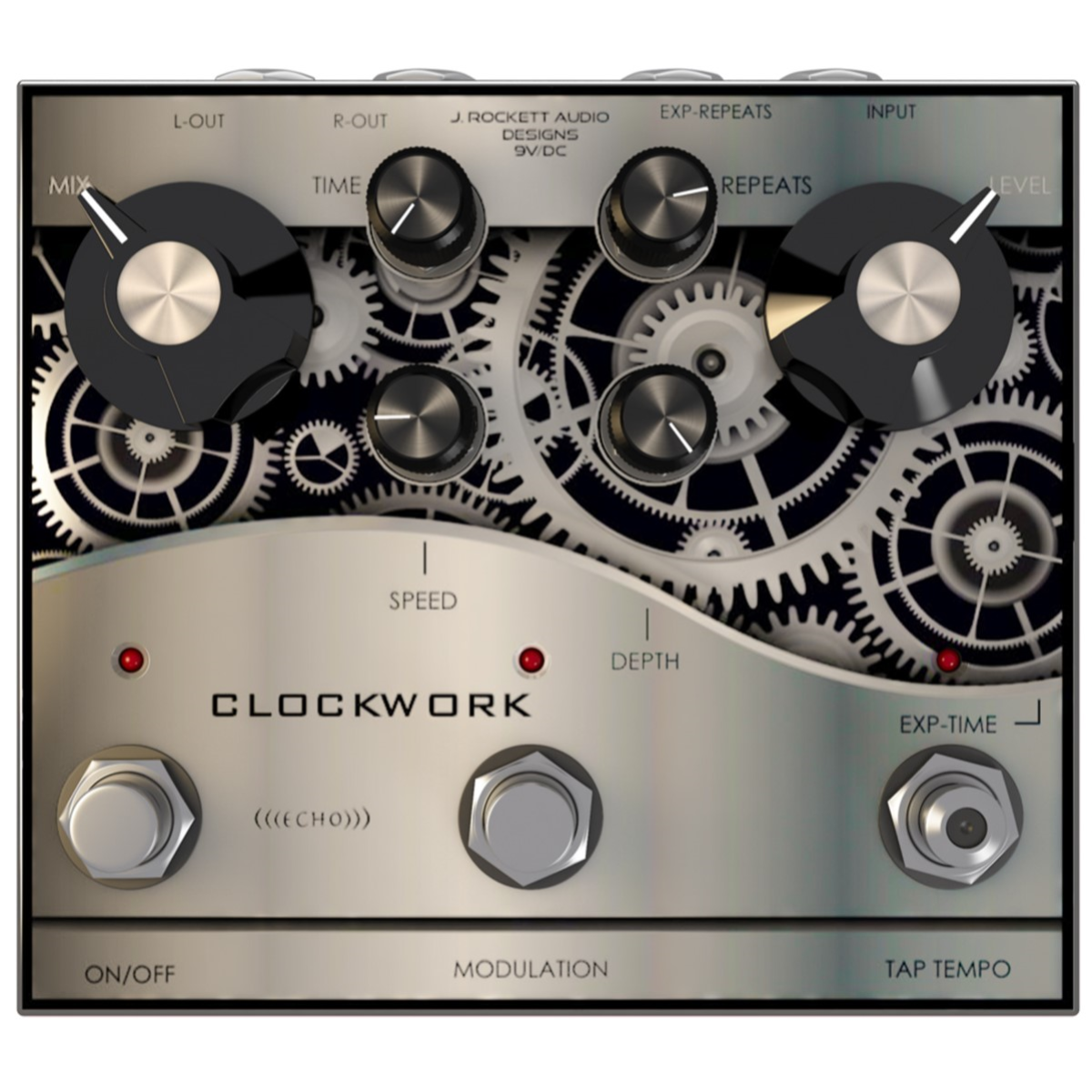 J Rockett Clockwork Echo Analog Delay Guitar Effects Pedal