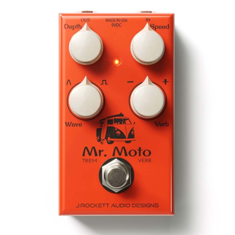 J Rockett Mr. Moto Tremolo / Reverb Guitar Effects Pedal