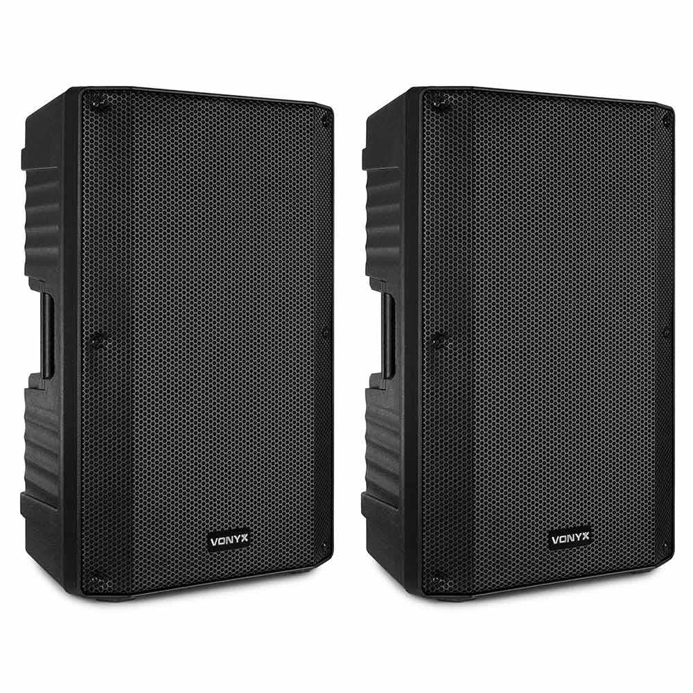 Vonyx VSA120S 800W 12 Active Stereo PA Speaker Set with Bluetooth
