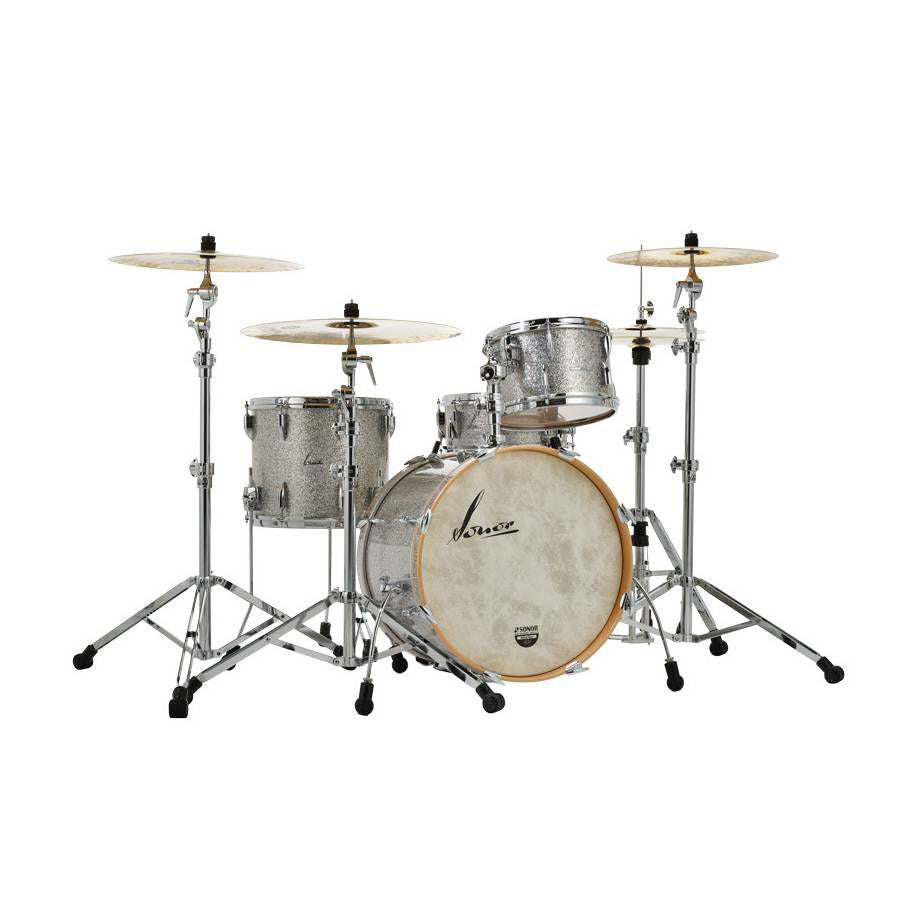 Sonor Vintage Rock 24in 3-Piece Shell Pack Drum Kit in Vintage Silver Glitter