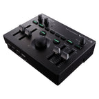 Roland VT4 Voice Transformer audio effects processor showing colorful controls and screen interface on a dark background.