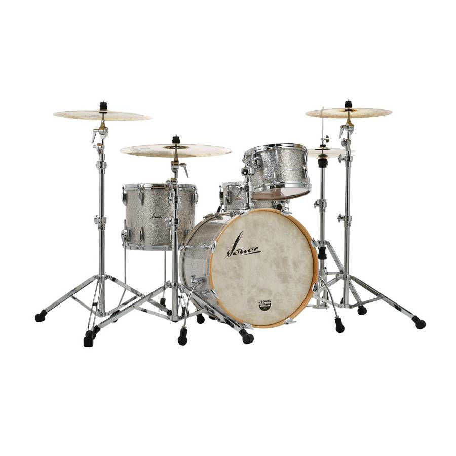 Sonor Vintage Series 3-Piece 24in Shell Pack Drum Kit in Vintage Silver Glitter
