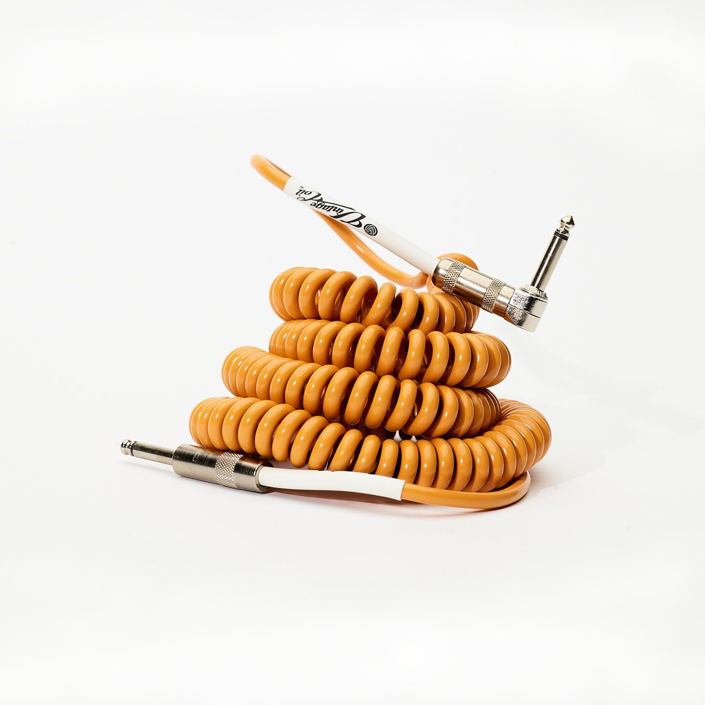 Voltage Vintage Coil Caramel 25ft G&H USA Plugs ST/RA Australian Made Guitar Cable