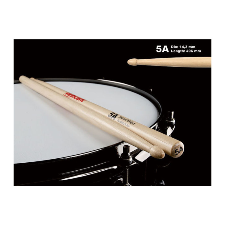 Wincent USA Hickory Round Wood Tip 5A Drumsticks
