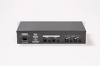 Warm Audio WA76-A2 dual channel vintage-voiced FET compressor in blue stripe, studio outboard gear with control knobs and meters.